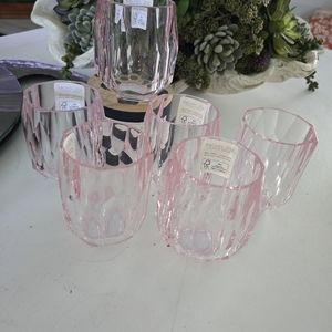 RACHEL ZOE light Pink Crystal Cut #6  Glasses  New 2024*